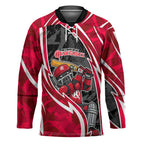 Melbourne Renegades Hockey Jersey Flaming Lightning Storm Geometric Sports Mascot Art