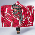 Melbourne Renegades Hooded Blanket Flaming Lightning Storm Geometric Sports Mascot Art