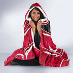 Melbourne Renegades Hooded Blanket Flaming Lightning Storm Geometric Sports Mascot Art