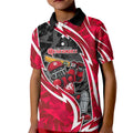 Melbourne Renegades Kid Polo Shirt Flaming Lightning Storm Geometric Sports Mascot Art