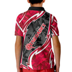 Melbourne Renegades Kid Polo Shirt Flaming Lightning Storm Geometric Sports Mascot Art