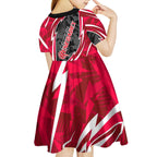 Melbourne Renegades Kid Short Sleeve Dress Flaming Lightning Storm Geometric Sports Mascot Art