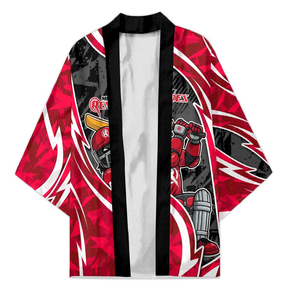 Melbourne Renegades Kimono Flaming Lightning Storm Geometric Sports Mascot Art