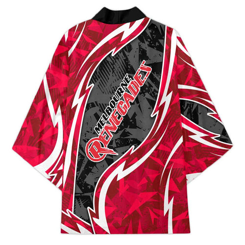 Melbourne Renegades Kimono Flaming Lightning Storm Geometric Sports Mascot Art