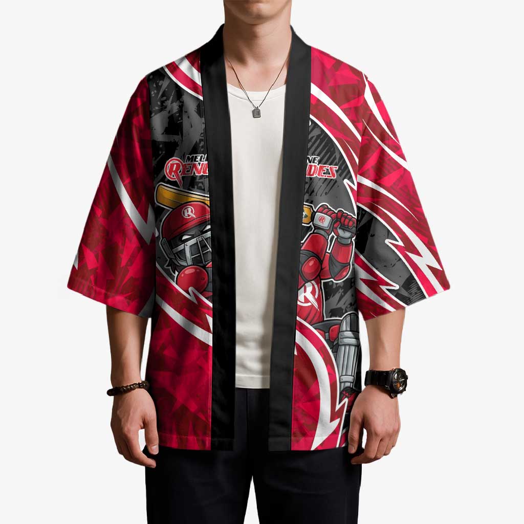 Melbourne Renegades Kimono Flaming Lightning Storm Geometric Sports Mascot Art
