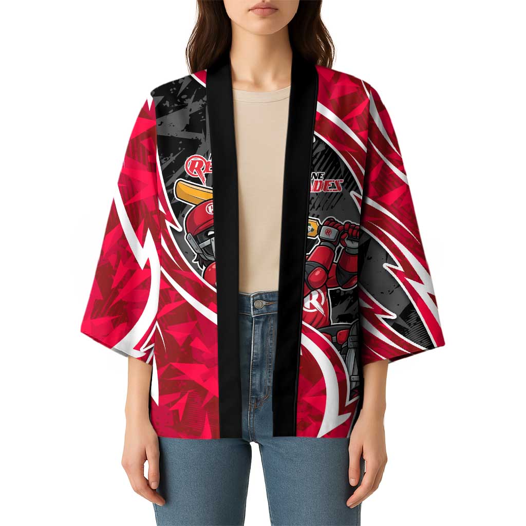 Melbourne Renegades Kimono Flaming Lightning Storm Geometric Sports Mascot Art