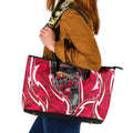 Melbourne Renegades Leather Tote Bag Flaming Lightning Storm Geometric Sports Mascot Art