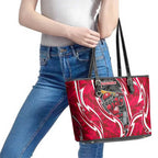 Melbourne Renegades Leather Tote Bag Flaming Lightning Storm Geometric Sports Mascot Art
