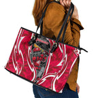 Melbourne Renegades Leather Tote Bag Flaming Lightning Storm Geometric Sports Mascot Art