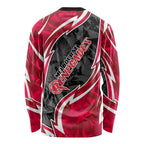 Melbourne Renegades Long Sleeve Shirt Flaming Lightning Storm Geometric Sports Mascot Art