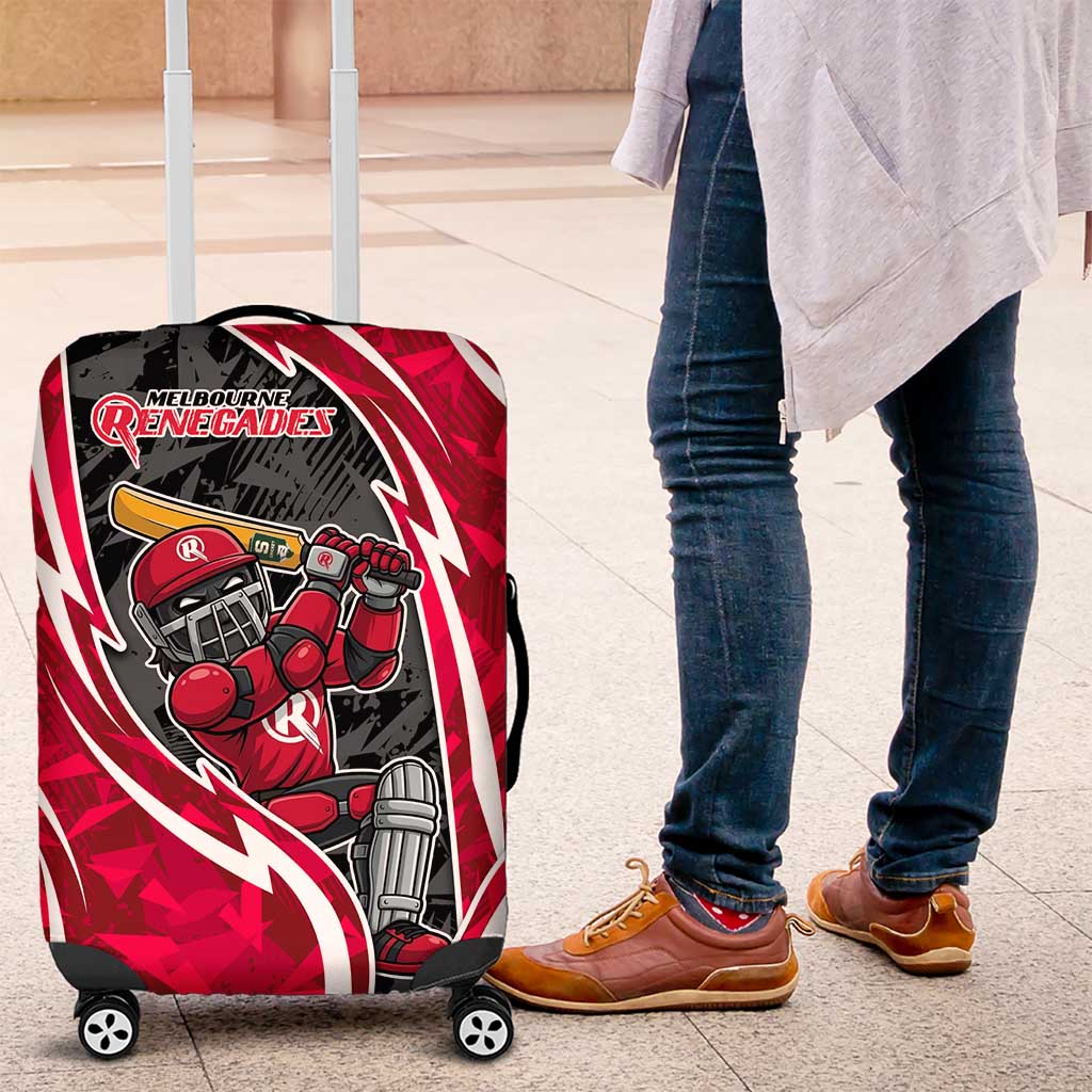 Melbourne Renegades Luggage Cover Flaming Lightning Storm Geometric Sports Mascot Art