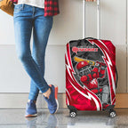 Melbourne Renegades Luggage Cover Flaming Lightning Storm Geometric Sports Mascot Art