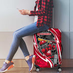 Melbourne Renegades Luggage Cover Flaming Lightning Storm Geometric Sports Mascot Art