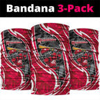 Melbourne Renegades Neck Gaiter Flaming Lightning Storm Geometric Sports Mascot Art