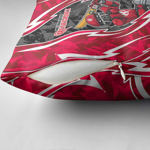 Melbourne Renegades Pillow Cover Flaming Lightning Storm Geometric Sports Mascot Art