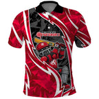 Melbourne Renegades Polo Shirt Flaming Lightning Storm Geometric Sports Mascot Art