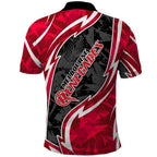 Melbourne Renegades Polo Shirt Flaming Lightning Storm Geometric Sports Mascot Art