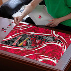 Melbourne Renegades Puzzle Flaming Lightning Storm Geometric Sports Mascot Art