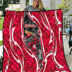 Melbourne Renegades Quilt Flaming Lightning Storm Geometric Sports Mascot Art