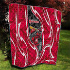 Melbourne Renegades Quilt Flaming Lightning Storm Geometric Sports Mascot Art