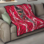 Melbourne Renegades Quilt Flaming Lightning Storm Geometric Sports Mascot Art