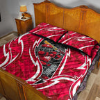 Melbourne Renegades Quilt Bed Set Flaming Lightning Storm Geometric Sports Mascot Art