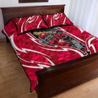 Melbourne Renegades Quilt Bed Set Flaming Lightning Storm Geometric Sports Mascot Art