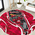 Melbourne Renegades Round Carpet Flaming Lightning Storm Geometric Sports Mascot Art