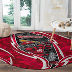 Melbourne Renegades Round Carpet Flaming Lightning Storm Geometric Sports Mascot Art