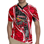Melbourne Renegades Rugby Jersey Flaming Lightning Storm Geometric Sports Mascot Art