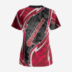 Melbourne Renegades Scrub Top Flaming Lightning Storm Geometric Sports Mascot Art