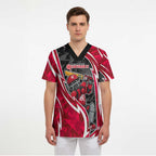 Melbourne Renegades Scrub Top Flaming Lightning Storm Geometric Sports Mascot Art