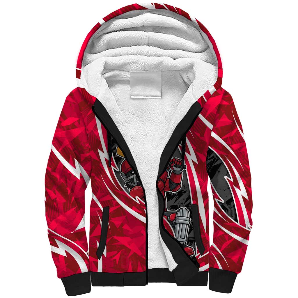 Melbourne Renegades Sherpa Hoodie Flaming Lightning Storm Geometric Sports Mascot Art