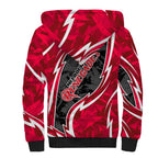 Melbourne Renegades Sherpa Hoodie Flaming Lightning Storm Geometric Sports Mascot Art