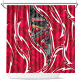 Melbourne Renegades Shower Curtain Flaming Lightning Storm Geometric Sports Mascot Art