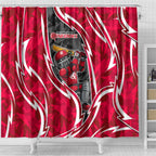 Melbourne Renegades Shower Curtain Flaming Lightning Storm Geometric Sports Mascot Art