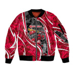Melbourne Renegades Sleeve Zip Bomber Jacket Flaming Lightning Storm Geometric Sports Mascot Art