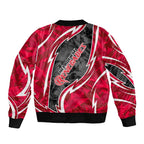 Melbourne Renegades Sleeve Zip Bomber Jacket Flaming Lightning Storm Geometric Sports Mascot Art