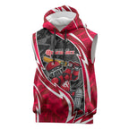 Melbourne Renegades Sleeveless Hoodie Flaming Lightning Storm Geometric Sports Mascot Art