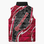 Melbourne Renegades Sleeveless Puffer Jacket Flaming Lightning Storm Geometric Sports Mascot Art