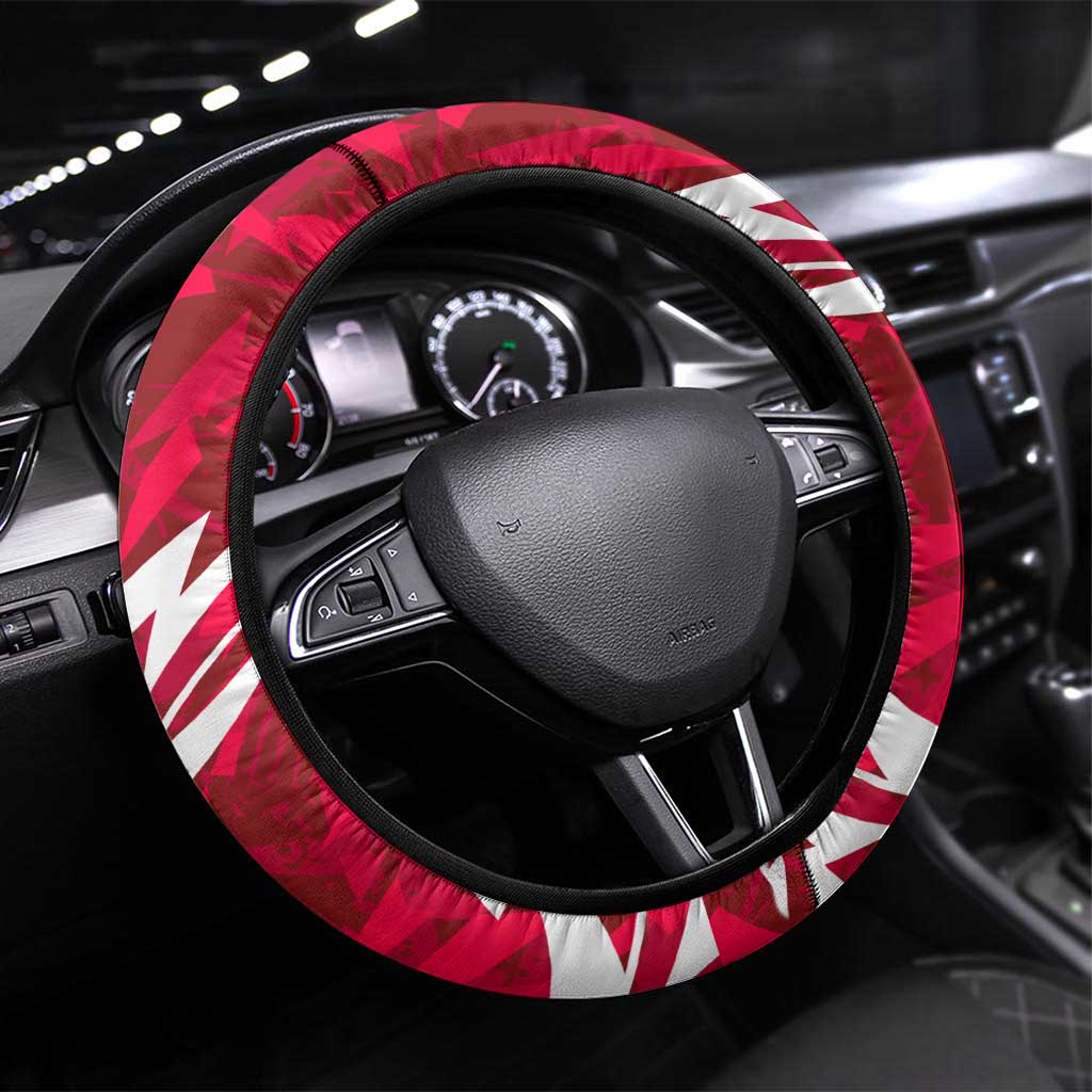 Melbourne Renegades Steering Wheel Cover Flaming Lightning Storm Geometric Sports Mascot Art