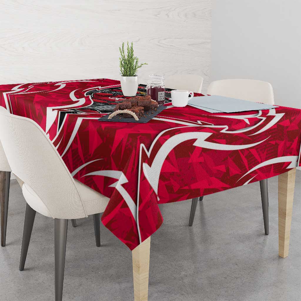 Melbourne Renegades Tablecloth Flaming Lightning Storm Geometric Sports Mascot Art