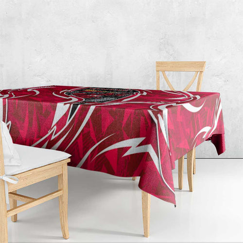 Melbourne Renegades Tablecloth Flaming Lightning Storm Geometric Sports Mascot Art