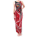 Melbourne Renegades Tank Maxi Dress Flaming Lightning Storm Geometric Sports Mascot Art