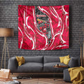 Melbourne Renegades Tapestry Flaming Lightning Storm Geometric Sports Mascot Art