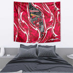 Melbourne Renegades Tapestry Flaming Lightning Storm Geometric Sports Mascot Art