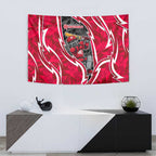 Melbourne Renegades Tapestry Flaming Lightning Storm Geometric Sports Mascot Art