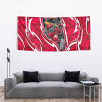 Melbourne Renegades Tapestry Flaming Lightning Storm Geometric Sports Mascot Art