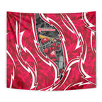 Melbourne Renegades Tapestry Flaming Lightning Storm Geometric Sports Mascot Art