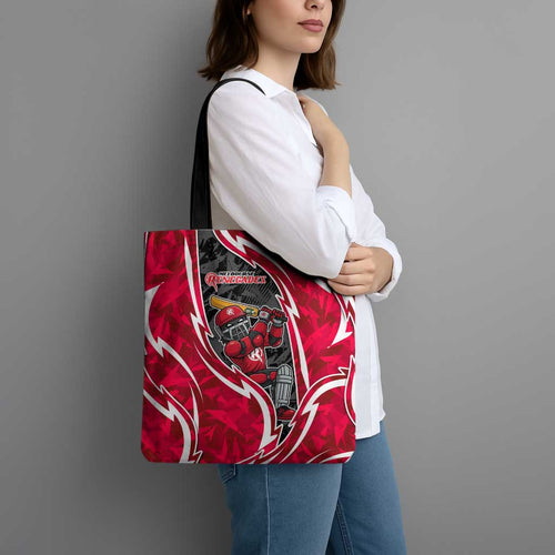 Melbourne Renegades Tote Bag Flaming Lightning Storm Geometric Sports Mascot Art